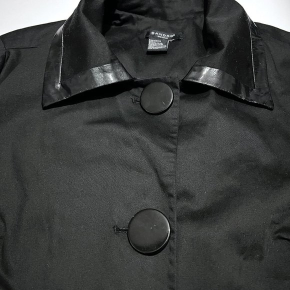 Sandro Sportswear Cotton Quarter Sleeve Crop Lightweight Evening Jacket - Picture 14 of 16